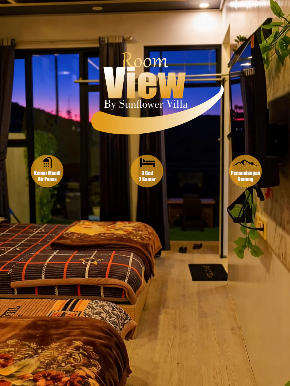 Room View Villa Dieng dengan Fasilitas Lengkap dan Harga Terjangkau.