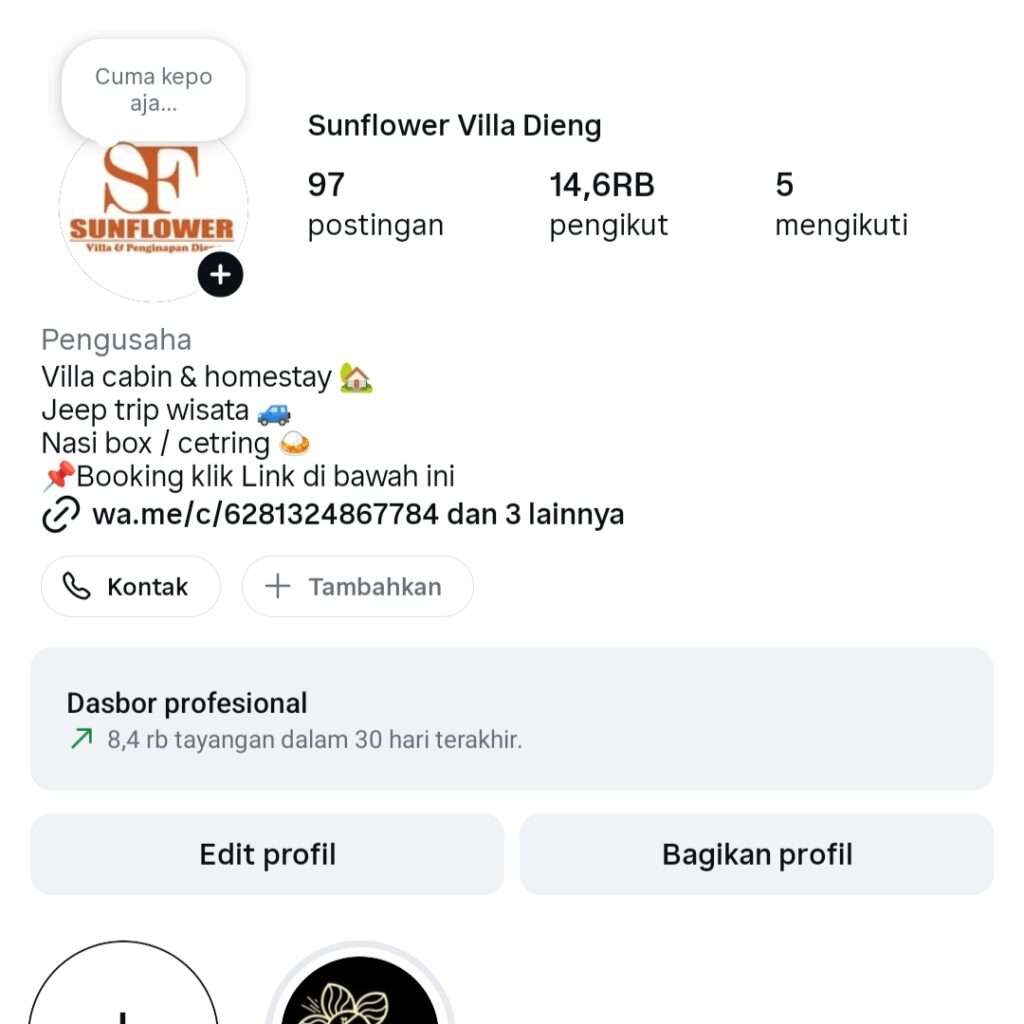 https://www.instagram.com/sunflower_villa_dieng/