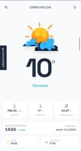 Suhu di Dieng Saat Siang Hari Masih Cukup Dingin