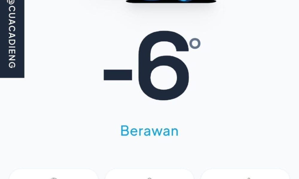 Rekor! Suhu di Dieng Mencapai Minus -6° Celcius Hari ini