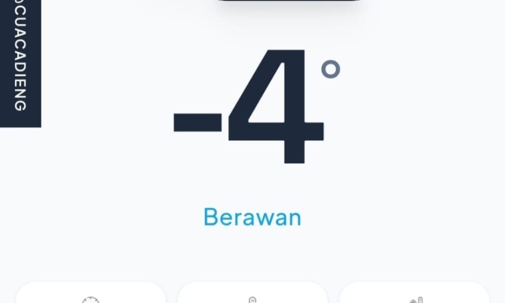 Dieng Kembali Membeku Hari ini Mencapai Minus -4° Celcius